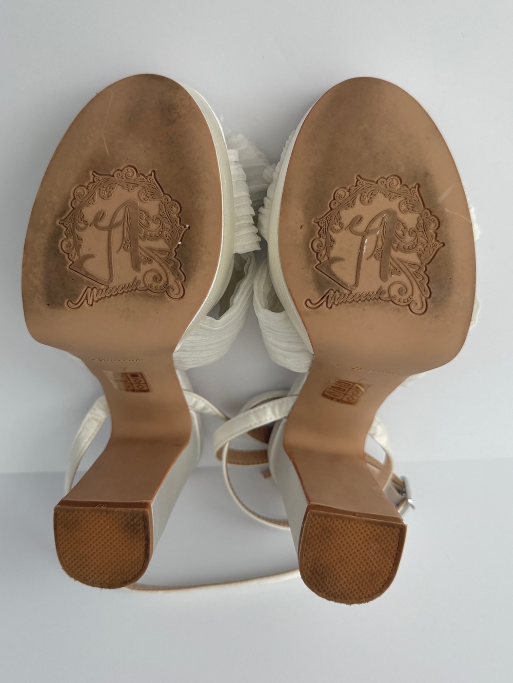 Bridal Open Toe Bow Platform Heels - Picture 14 of 14